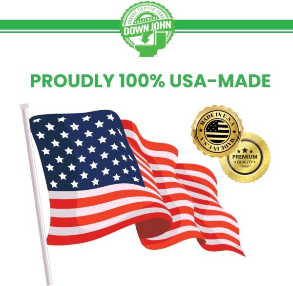 Down John (Once-A-Year) Septic Tank Treatment | 1 Year Supply | Eco-Friendly Product, 3-Part Concentrate Live Bacteria, Carbon   Enzyme Flush Treatment | Odor Neutralizer   Septic Drain Field Cleaner | Cleans Lines   Improves Field Absorption - Image 6