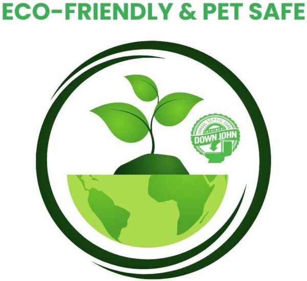 Down John (Once-A-Year) Septic Tank Treatment | 1 Year Supply | Eco-Friendly Product, 3-Part Concentrate Live Bacteria, Carbon   Enzyme Flush Treatment | Odor Neutralizer   Septic Drain Field Cleaner | Cleans Lines   Improves Field Absorption - Image 5