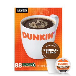 Dunkin  Original Blend Medium Roast Coffee, 88 Count K-Cup Pods