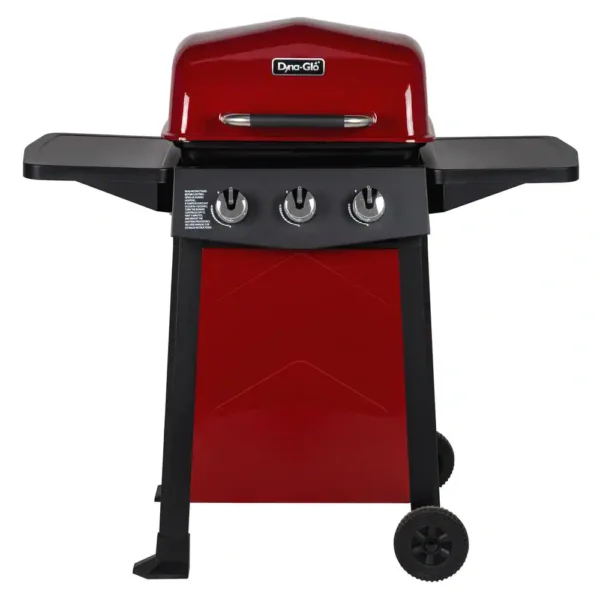 DGC310RNP-D 3-Burner Open Cart Propane Gas Grill in Red