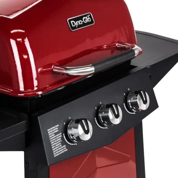 DGC310RNP-D 3-Burner Open Cart Propane Gas Grill in Red - Image 4