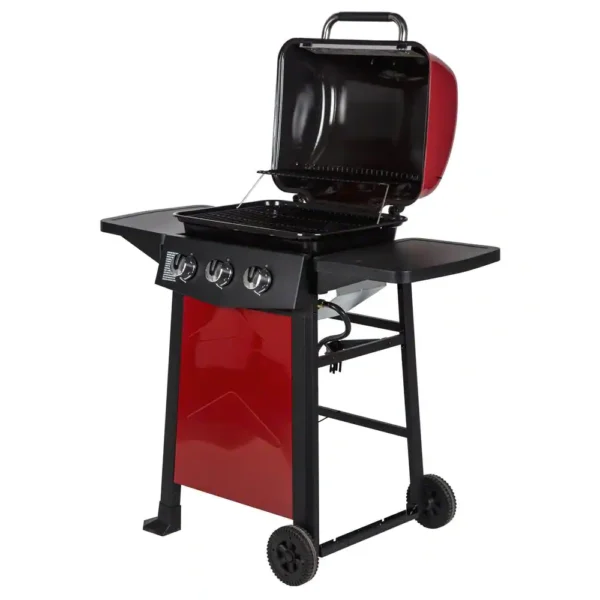 DGC310RNP-D 3-Burner Open Cart Propane Gas Grill in Red - Image 8