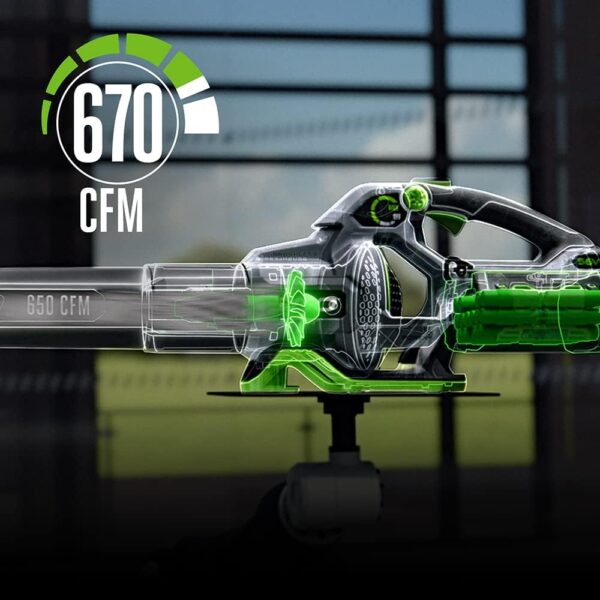 LB6703 670 CFM 180 MPH 56V Lithium-Ion Cordless Electric Variable-Speed Blower Kit with 4.0Ah Battery and 320W Charger Included, Black - Image 2