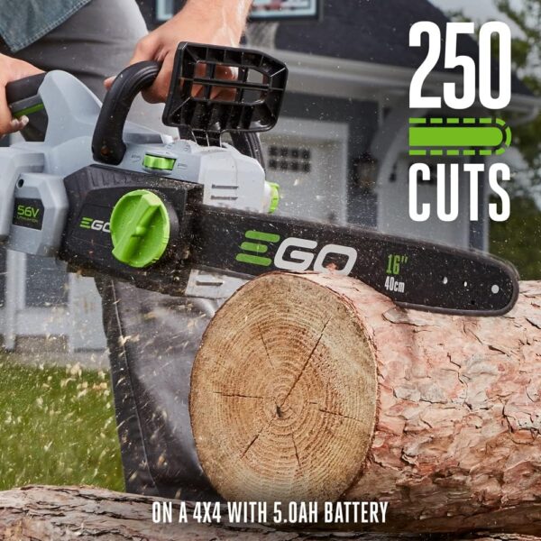 CS1604 16-Inch 56-Volt Lithium-ion Cordless Chainsaw   5.0Ah Battery and Charger Included , Black - Image 8