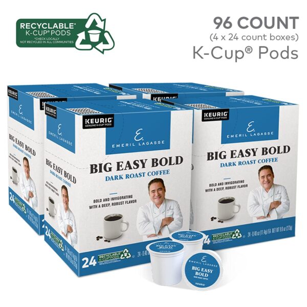 Emeril Big Easy Bold, Single-Serve Keurig K-Cup Pods, Dark Roast Coffee Pods, 96 Count - Image 2