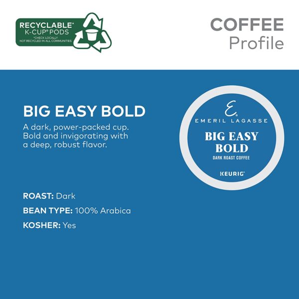 Emeril Big Easy Bold, Single-Serve Keurig K-Cup Pods, Dark Roast Coffee Pods, 96 Count - Image 11