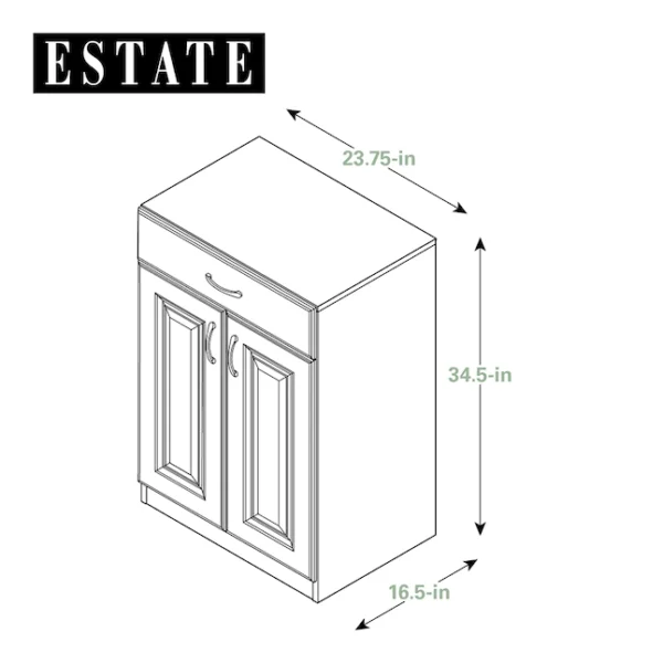 Estate ESBDD24SW 23.75-in W x 34.5-in H Wood Composite White Wall-mount Utility Storage Cabinet - Image 4