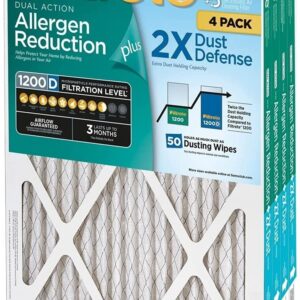 Filtrete Dual-Action Micro Allergen Plus 2X Dust Defense Filter 20x25x1 (4-pk.)