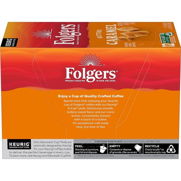 Folgers Buttery Caramel Flavored Coffee, 72 Keurig K-Cups Pods - Image 7