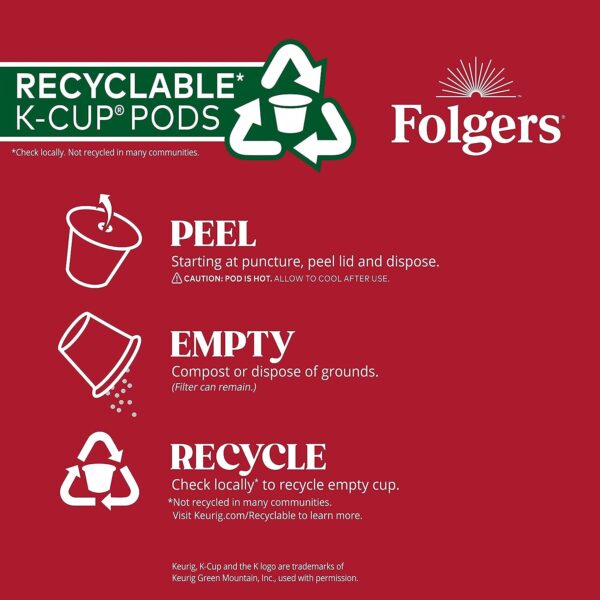Folgers Buttery Caramel Flavored Coffee, 72 Keurig K-Cups Pods - Image 5