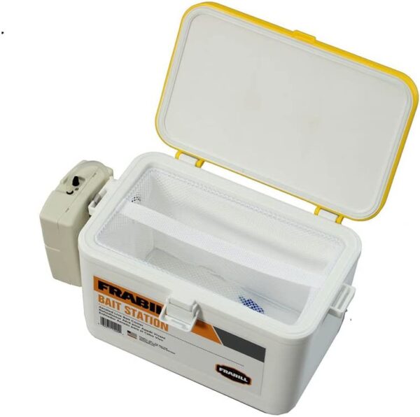 Frabill Bait Box with Aerator | Live Bait Storage Cooler with Portable Aerator | 8-Quart Capacity - Image 2
