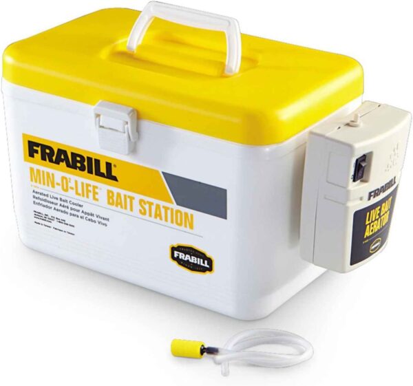 Frabill Bait Box with Aerator | Live Bait Storage Cooler with Portable Aerator | 8-Quart Capacity - Image 3