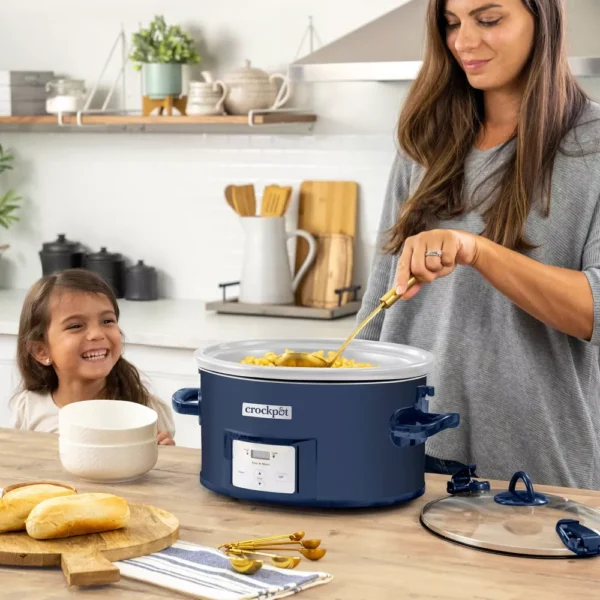 Crock-Pot 7qt One Touch Cook and Carry Slow Cooker   Blue - Image 6