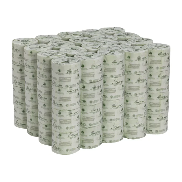 Pacific Professional Pacific Blue Basic Bathroom Tissue, Septic Safe, 2-Ply, White, 550 Sheets/Roll, 80 Rolls/Carton -GPC1988001