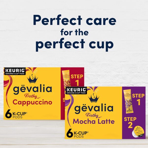 Gevalia Frothy 2-Step Mocha Latte Espresso K-Cup Coffee Pods   Froth Packets Kit, 6 Count (Pack of 6) - Image 6