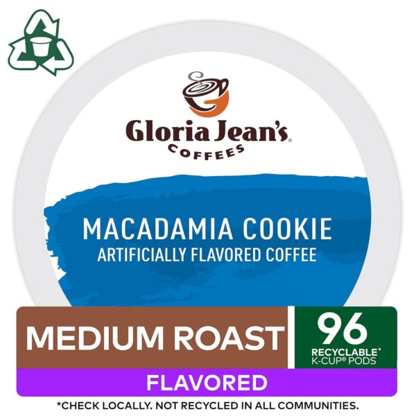 Gloria Jean s Macadamia Cookie Coffee, Keurig Single Serve K-Cup Pods, Medium Roast Coffee, 96 Count (4 Packs of 24) - Image 7