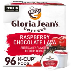 Gloria Jean s Raspberry Chocolate Lava Keurig Single-Serve K-Cup Pods, Medium Roast Coffee, 96 Count (4 Packs of 24)