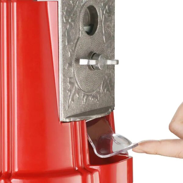 15 in. Vintage Red Gumball Machine Bank with Stand - Image 5