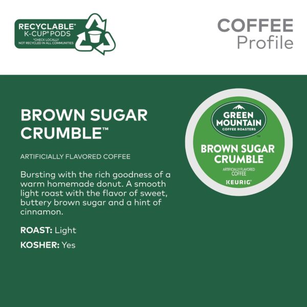 Green Mountain Coffee Roasters Brown Sugar Crumble Coffee, Keurig Single Serve K-Cup Pods, 96 Count (4 Packs of 24) - Image 9