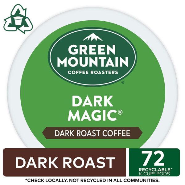 Green Mountain Coffee Roasters Dark Magic, Single-Serve Keurig K-Cup Pods, Dark Roast Coffee Pods, 12 Count (Pack of 6) - Image 2