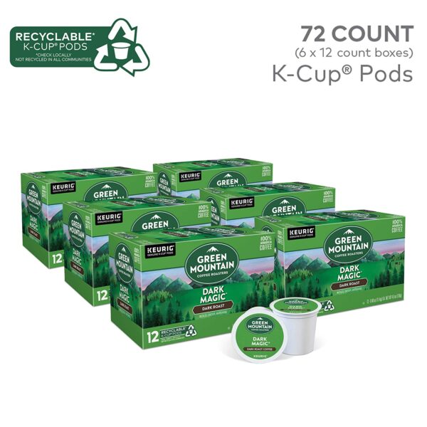 Green Mountain Coffee Roasters Dark Magic, Single-Serve Keurig K-Cup Pods, Dark Roast Coffee Pods, 12 Count (Pack of 6) - Image 11