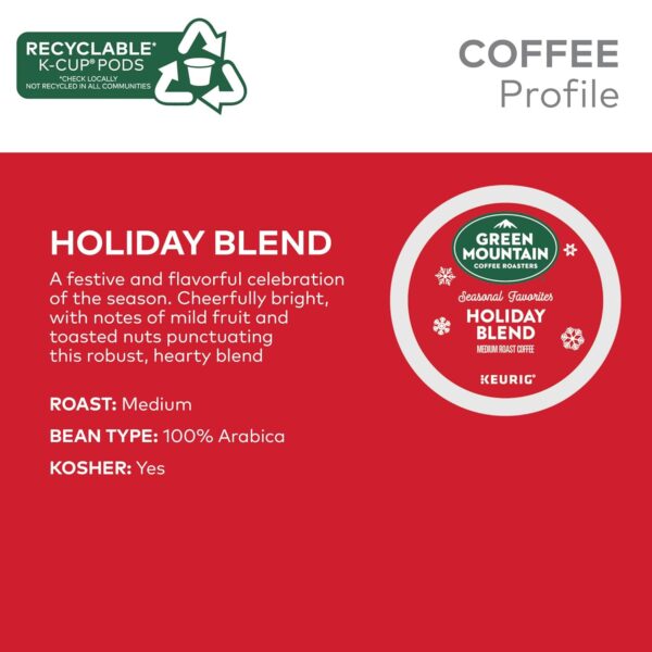 Green Mountain Coffee Roasters Holiday Blend, Keurig Single Serve K-Cup Pods, 96 Count (4 Packs of 24) - Image 10