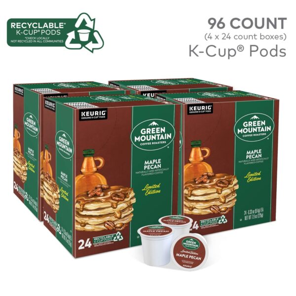 Green Mountain Coffee Roasters Maple Pecan Coffee,Keurig K-Cup Pods, Light Roast, 96 Count (4 Packs of 24) - Image 2