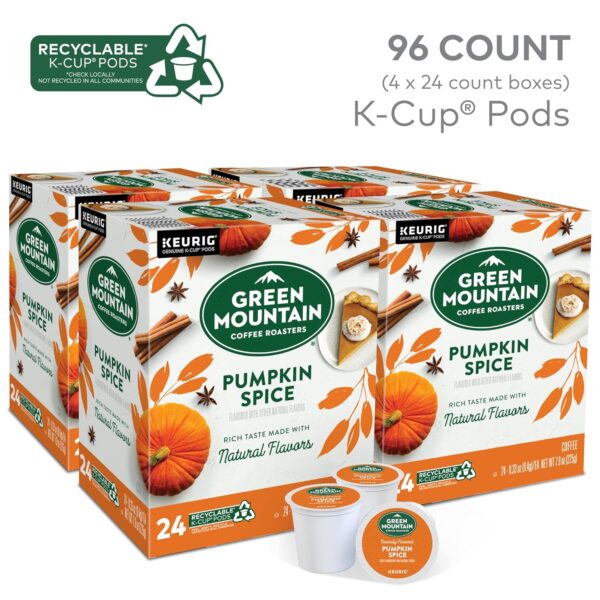 Green Mountain Coffee Roasters Pumpkin Spice Coffee, Keurig Single-Serve K-Cup Pods, Light Roast, 96 Count (4 Packs of 24) - Image 9