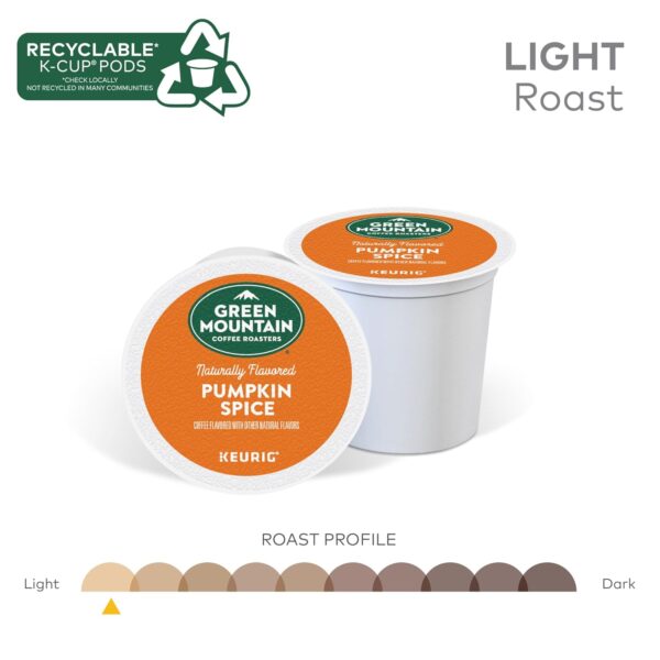 Green Mountain Coffee Roasters Pumpkin Spice, Keurig Single-Serve K-Cup Pods, Light Roast Coffee, 60 Count (6 Packs of 10) - Image 10