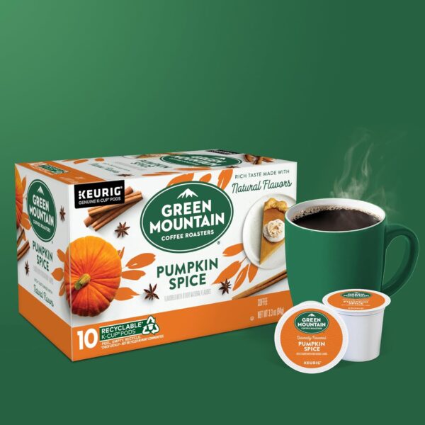 Green Mountain Coffee Roasters Pumpkin Spice, Keurig Single-Serve K-Cup Pods, Light Roast Coffee, 60 Count (6 Packs of 10) - Image 9