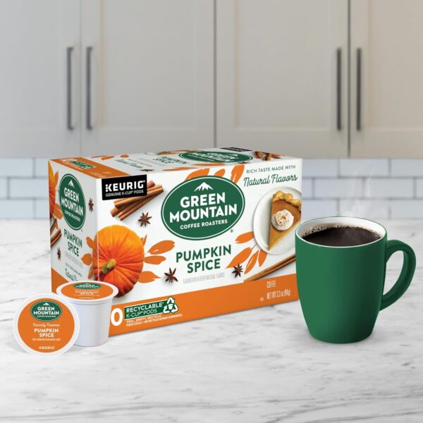 Green Mountain Coffee Roasters Pumpkin Spice, Keurig Single-Serve K-Cup Pods, Light Roast Coffee, 60 Count (6 Packs of 10) - Image 8