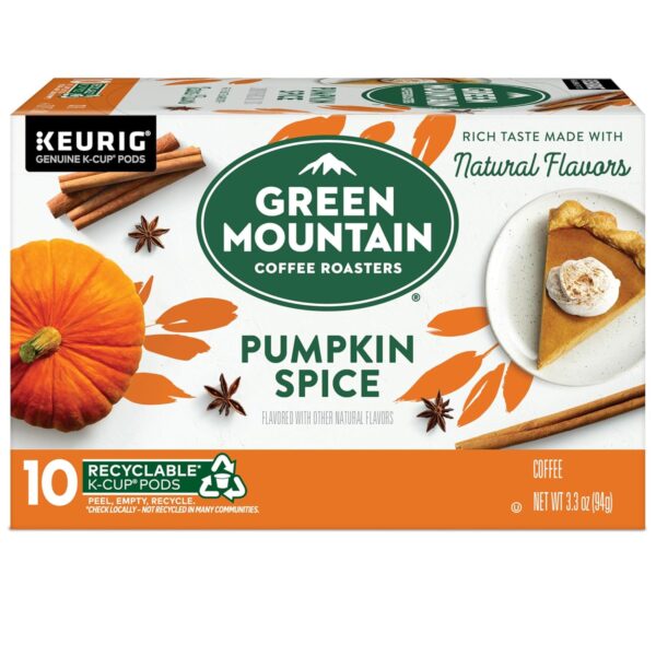 Green Mountain Coffee Roasters Pumpkin Spice, Keurig Single-Serve K-Cup Pods, Light Roast Coffee, 60 Count (6 Packs of 10) - Image 6