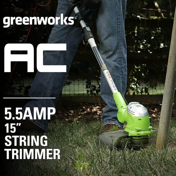 GreenWorks 5.5 Amp 15  Corded String Trimmer - Image 6