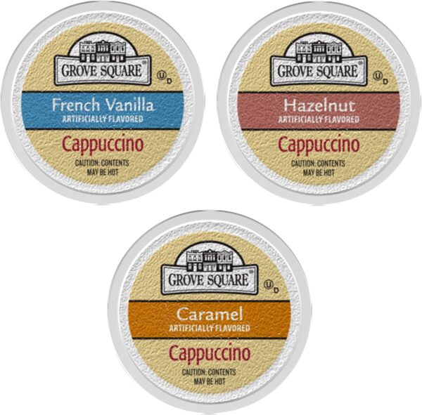 Grove Square Cappuccino Variety Pack, 72 Single Serve Cups - Image 2