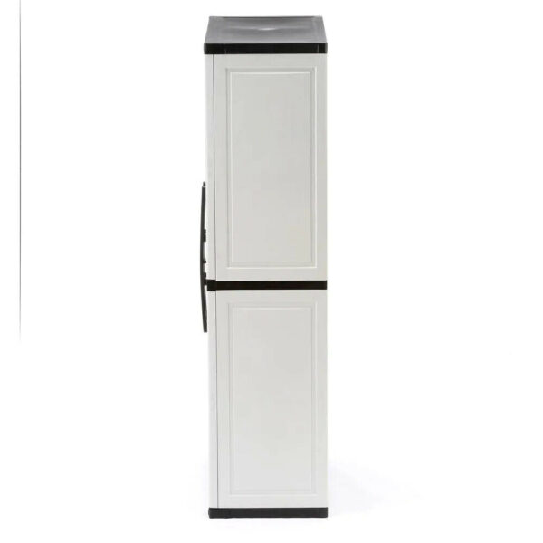 HDX Plastic Freestanding Garage Cabinet in Gray (35 in. W x 71 in. H x 18 in. D) - Image 4