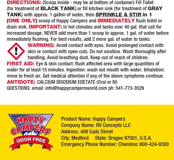 Happy Campers RV Holding Tank Treatment   64 treatments - Image 5