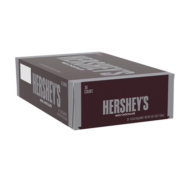 Hershey s Milk Chocolate Candy Bars, Bulk Candy, 1.55-Oz. Bars, 36 Count