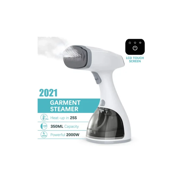 Handheld Garment Steamer 1800W 20s Heat Up Steamer for Clothes with LCD Smart Screen, 2 Steam Options Fabric Steamer, Upgraded Nozzle and 350ml Water Tank - Image 4