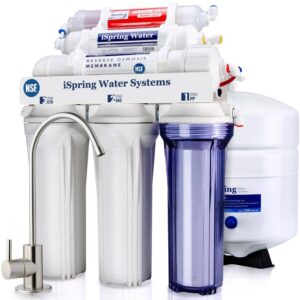 RCC7AK 6-Stage Under Sink Reverse Osmosis Drinking Water Filter System with Alkaline Remineralization, NSF Certified