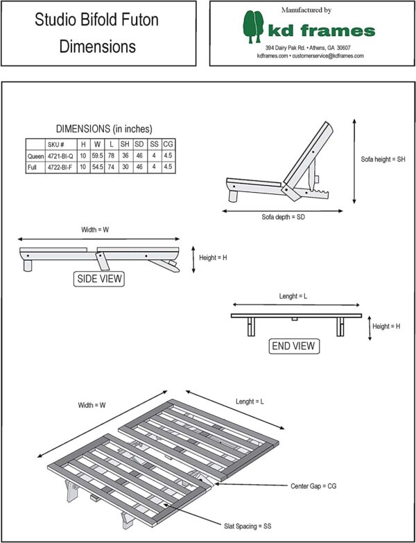 Bifold Futon (Queen) - Image 6