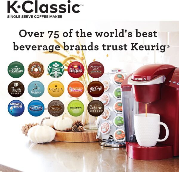 K-Classic Coffee Maker, Single Serve  Pod Coffee Brewer, 6 to 10 Oz. Brew Sizes, Rhubarb - Image 6