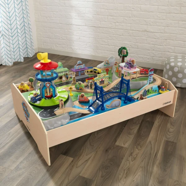 PAW Patrol Adventure Bay Wooden Play Table with Rotating Lookout Tower, 73 Pieces - Image 3