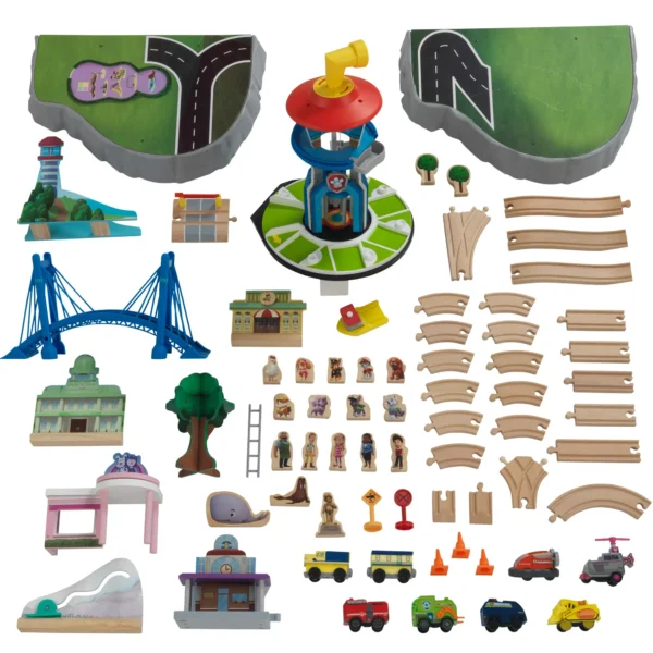 PAW Patrol Adventure Bay Wooden Play Table with Rotating Lookout Tower, 73 Pieces - Image 4