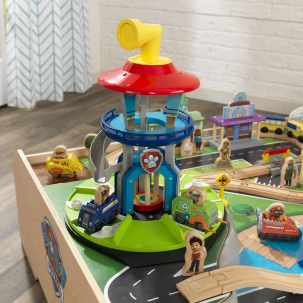PAW Patrol Adventure Bay Wooden Play Table with Rotating Lookout Tower, 73 Pieces - Image 5