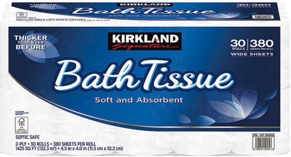 Kirkland Signature Bath Tissue, 2-Ply, 425, 3 Pack (30 count) - Image 2