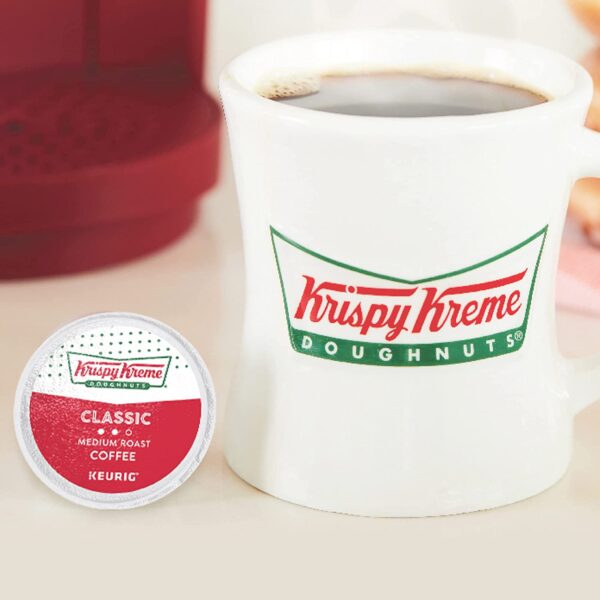 Krispy Kreme Classic, Single-Serve Keurig K-Cup Pods, Medium Roast Coffee, 12 Count (Pack of 6) - Image 7