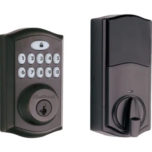 913 Venetian Bronze Single Cylinder Electronic Deadbolt Lighted Keypad
