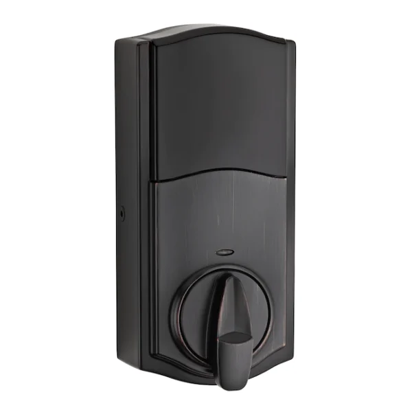 913 Venetian Bronze Single Cylinder Electronic Deadbolt Lighted Keypad - Image 7