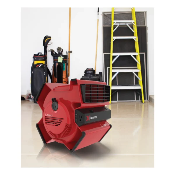 Multi-Position Utility Blower Fan with USB Port, X12900, Red - Image 5