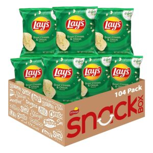 Lay s Sour Cream   Onion Flavored Potato Chips, 1 Ounce (Pack of 104)